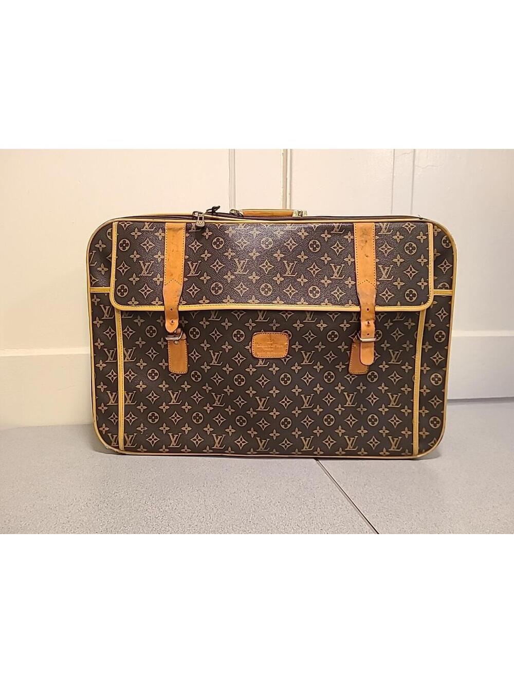 Louis Vuitton Bisten 75 Vintage Monogram Canvas Travel Suitcase , It has defects